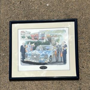 Framed Vintage Car Art Print